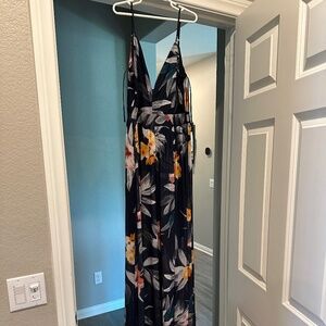 Navy floral dress